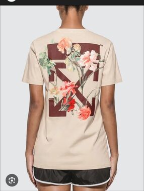 { Off-White } Flowers Carryover Casual T-shirt
